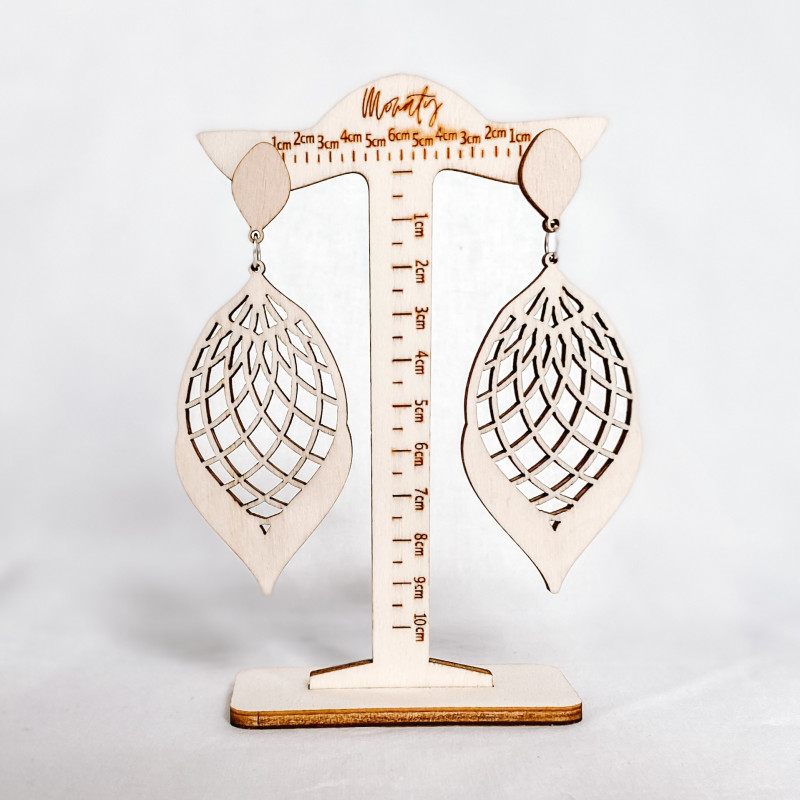 Cercei din pandantiv din lemn MELLIFLUOUS -...