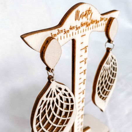 Cercei din pandantiv din lemn MELLIFLUOUS - MONATY | SENTOP