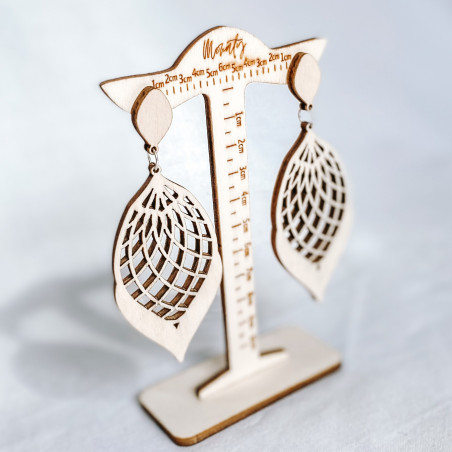 Cercei din pandantiv din lemn MELLIFLUOUS - MONATY | SENTOP