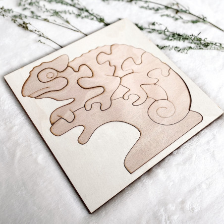 Bicolor insert montessori din lemn pentru copii - CAMELEON FAG| SENTOP