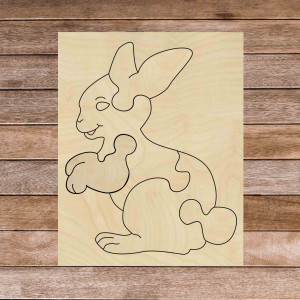Puzzle educativ montessori din lemn - Lepuraș | SENTOP... 2