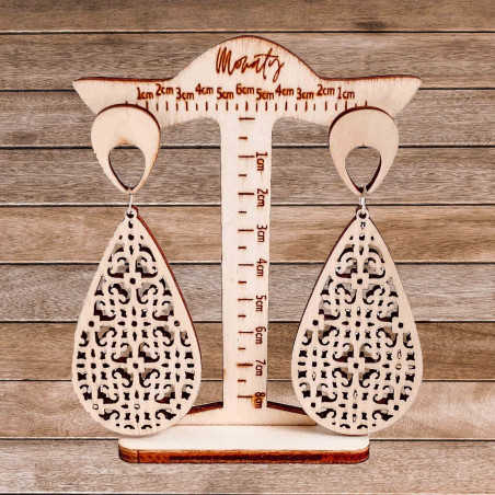 Cercei suspendati din lemn JULIEN - MONATY | SENTOP