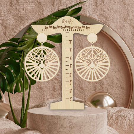 Cercei din pandantiv din lemn LILIEN - MONATY | SENTOP