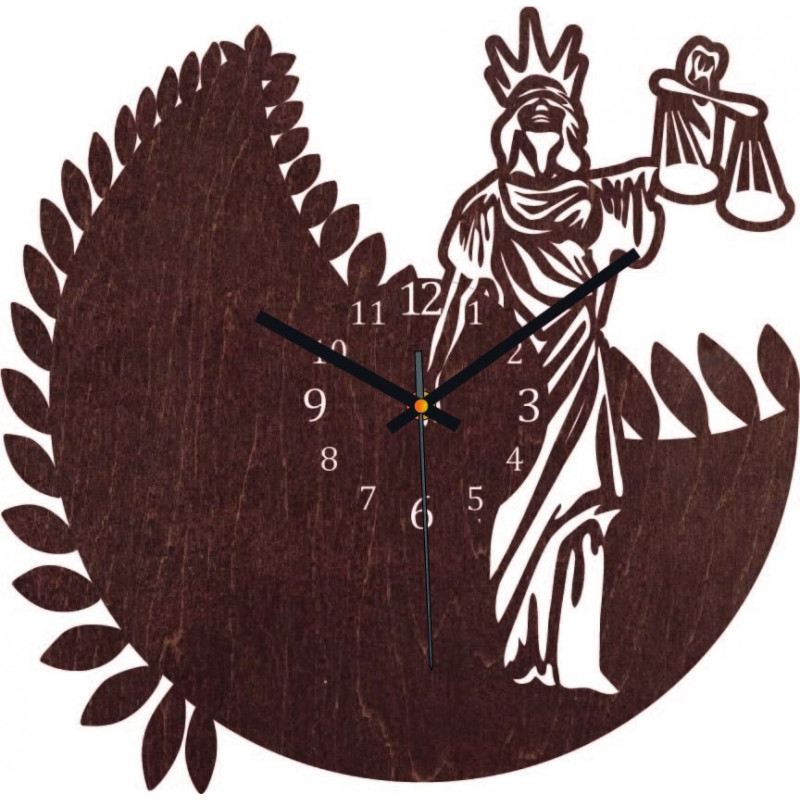 Ceas cu semn zodiacal - Balanță - negru și natural