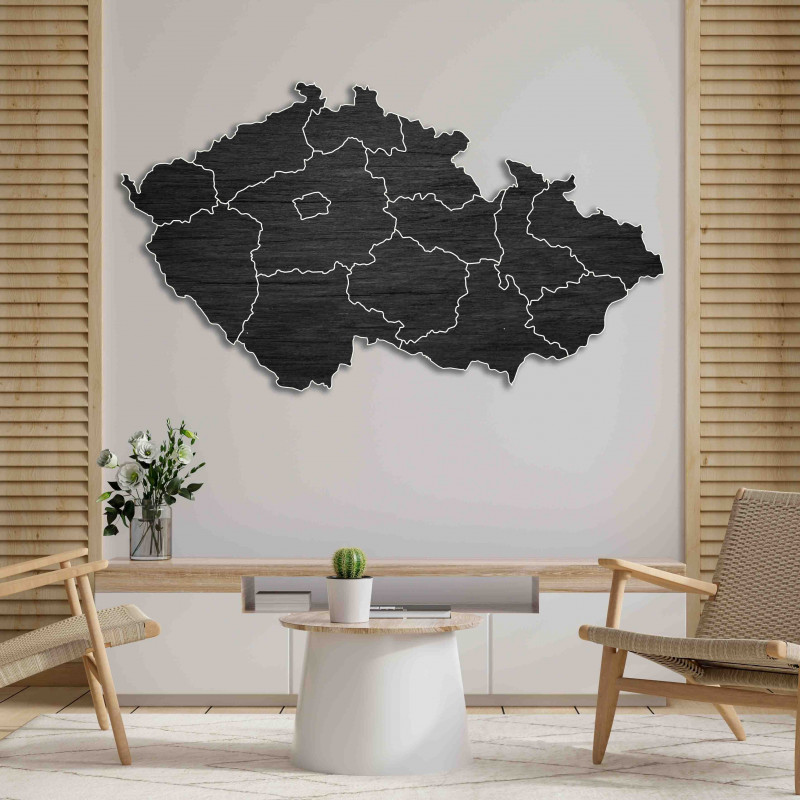 Hartă de perete puzzle din lemn Republica Cehă