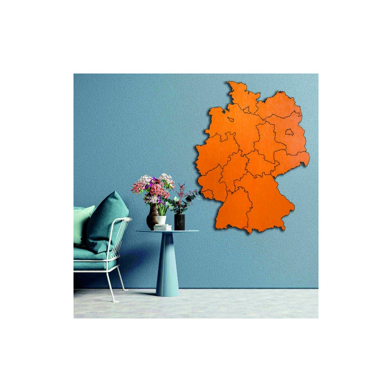 Hartă de perete din lemn a Germaniei - 16 piese...