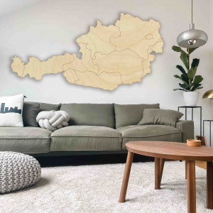 Harta din lemn pe peretele Austriei - 10 buc | SENTOP 2