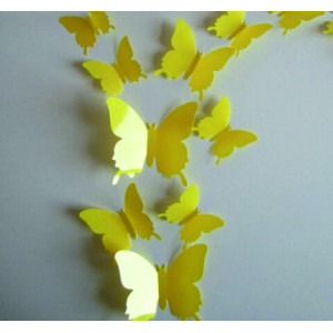autocolante decorative și etichete, autocolante colorate și autocolante pe perete, 3D fluturi colorate în pepinieră.