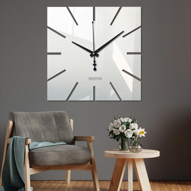 Ceas de perete minimalist cu design pătrat - KAVARDI