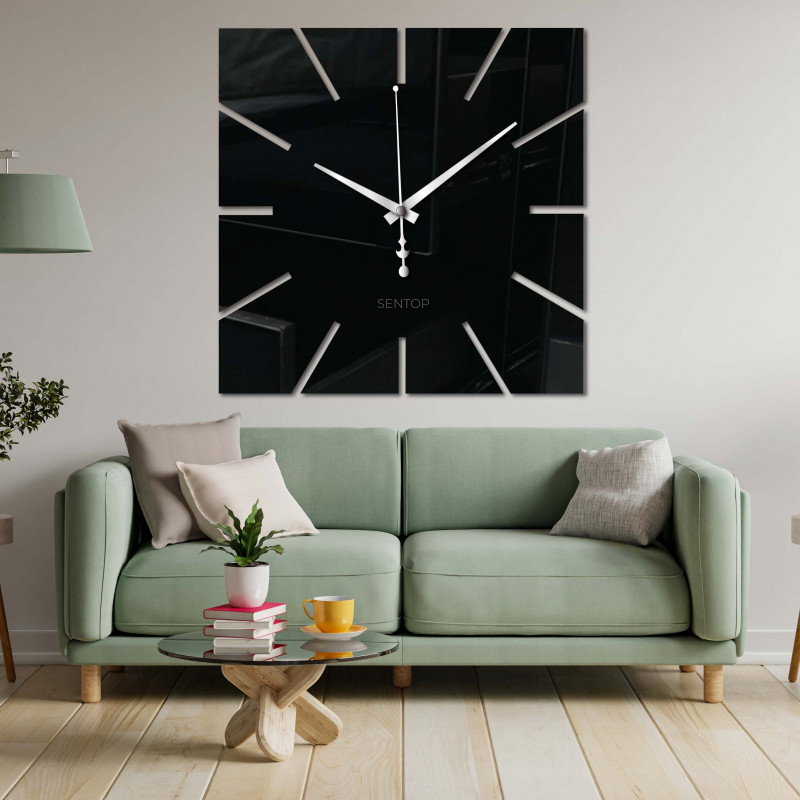 Ceas de perete minimalist cu design pătrat - KAVARDI