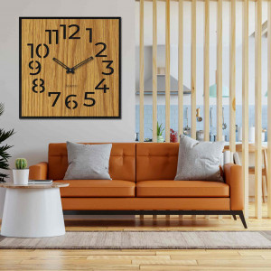 Ceas de perete din lemn - Sentop | HDFK024 | Stejar