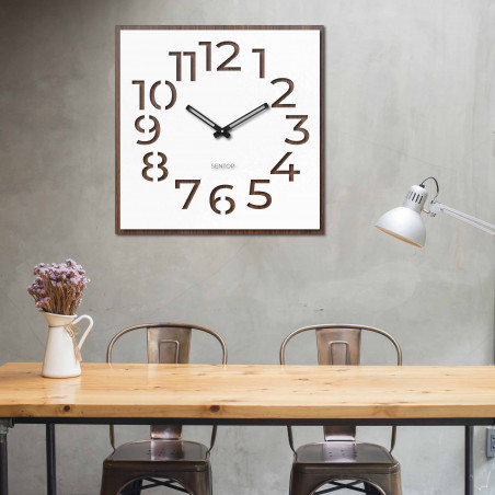 Ceas de perete din lemn - Sentop | HDFK024 | nuc wenge