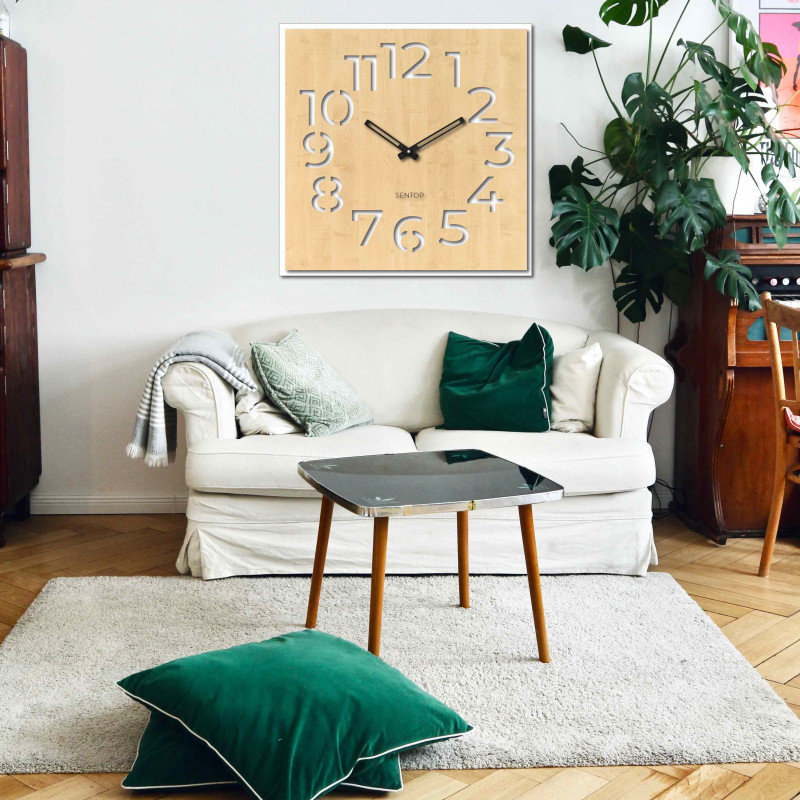 Ceas de perete din lemn - Sentop | HDFK024 | arțar