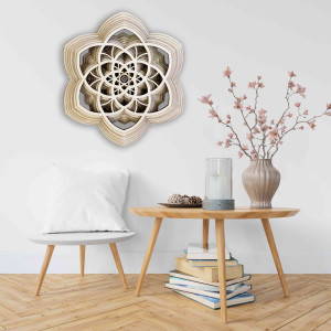 imagine 3D Sentop Mandala păcii naturale până la 90 x 100 cm 2