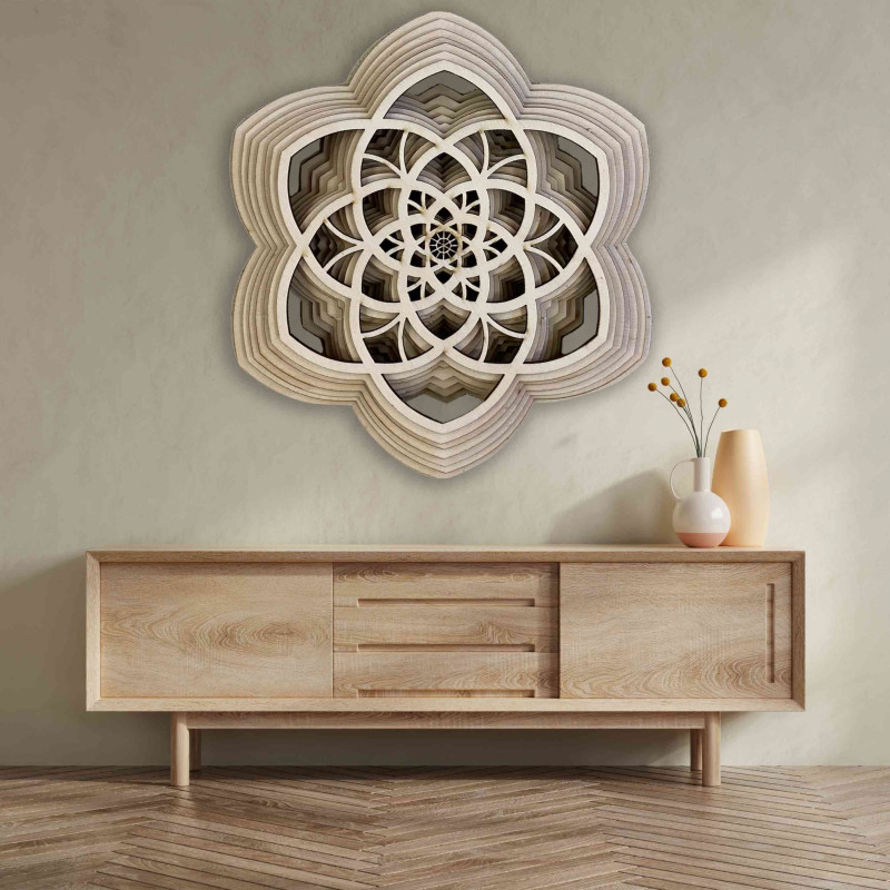 Imagine 3D Sentop Mandala pace naturală până la 90 x 100 cm