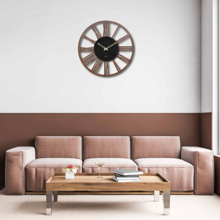 Ceas de perete Numere romane - Walnut wenge
