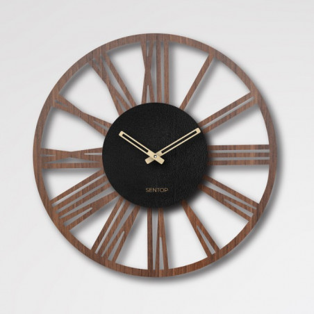 Ceas de perete Numere romane - Walnut wenge