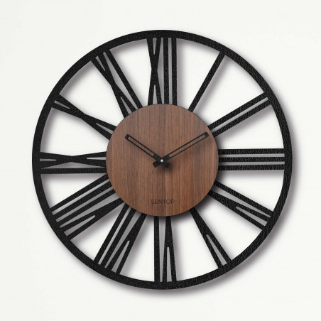 Ceas de perete Numere romane - Walnut wenge