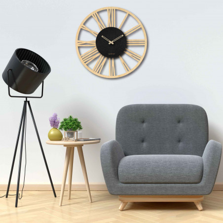 Ceas de perete cu cifre romane - Sentop | HDFK028 | arțar