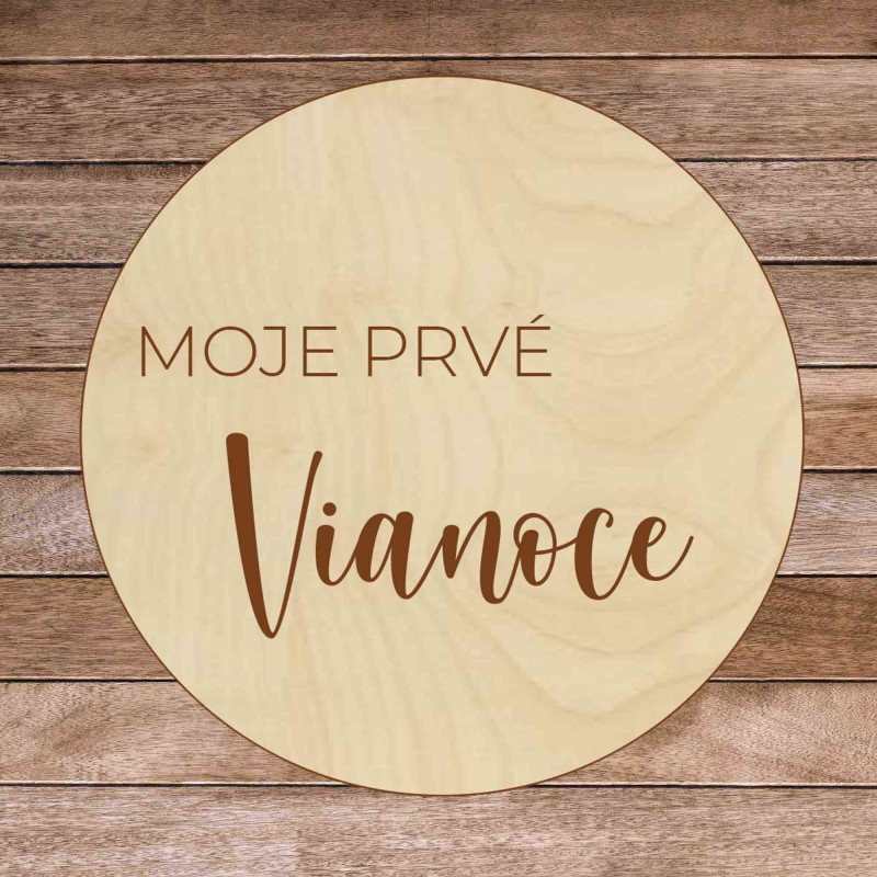 Milestone din lemn - Primul meu Crăciun 1 buc