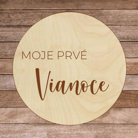 Milestone din lemn - Primul meu Crăciun 1 buc