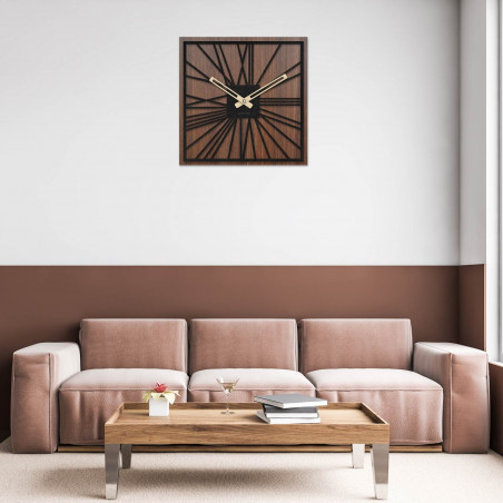 Ceas de perete din lemn - Sentop | HDFK031 | piuliță de wenge