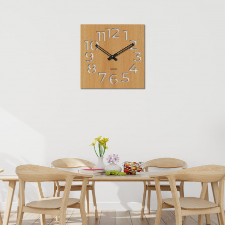 Ceas de perete modern din lemn cu design minimalist