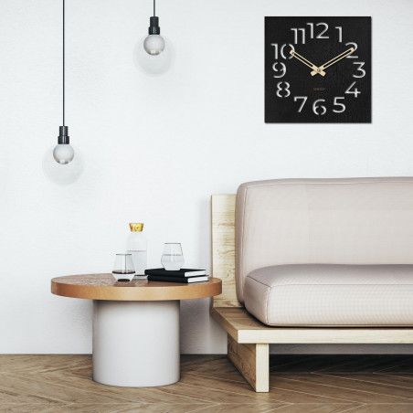 Ceas de perete modern din lemn cu design minimalist
