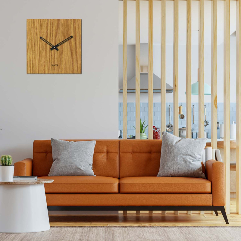 Ceas de perete minimalist - pătrat Sentop...