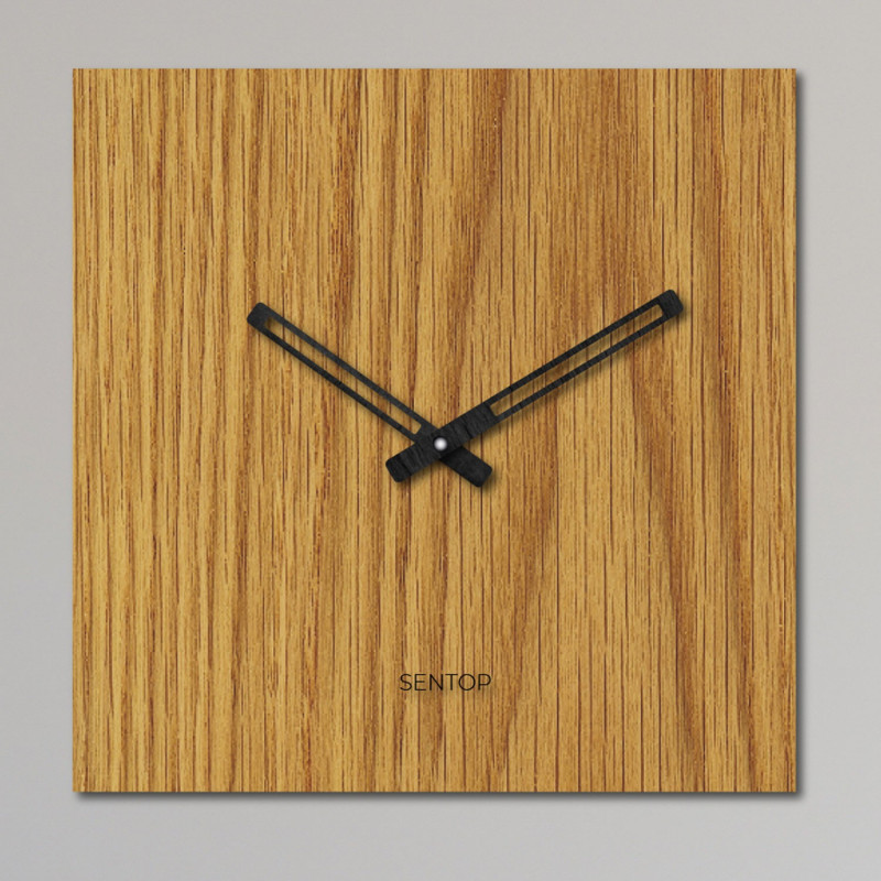 Ceas de perete pătrat minimalist fără cifre