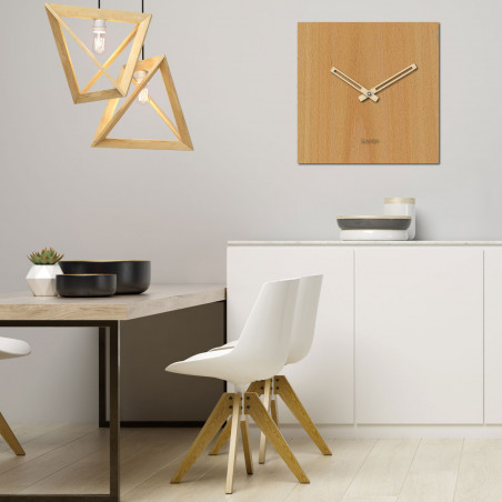 Ceas de perete minimalist - pătrat Sentop HDFK036 | de lemn