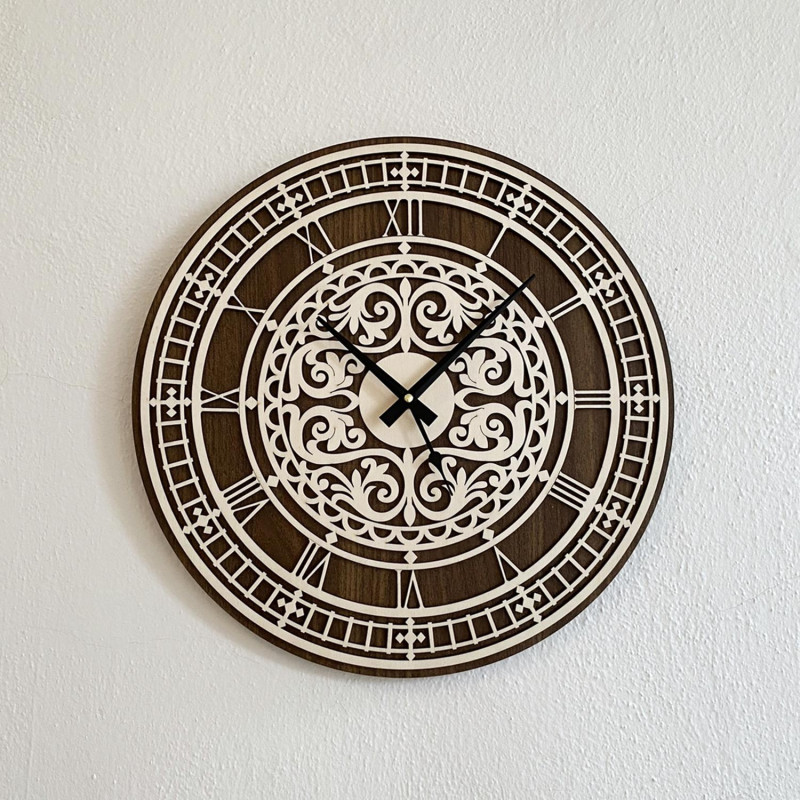 Ceas de perete elegant din lemn - Sentop |...