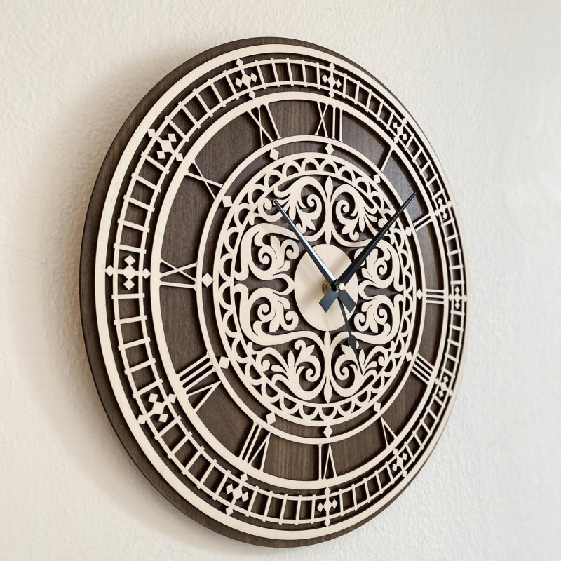 Ceas de perete elegant din lemn - Sentop |...
