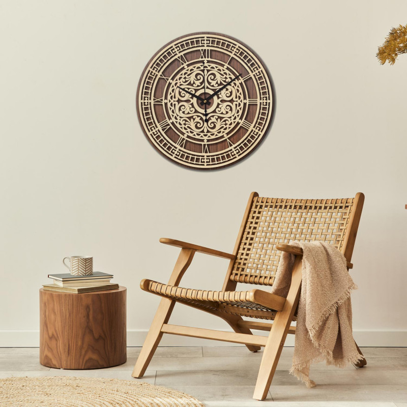 Ceas de perete elegant din lemn - Sentop |...