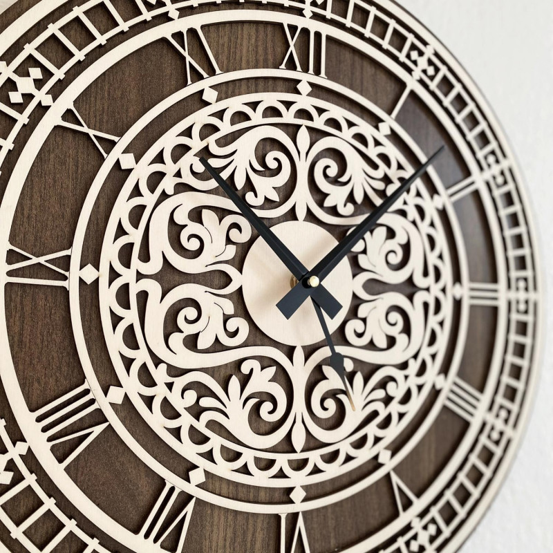 Ceas de perete elegant din lemn - Sentop |...