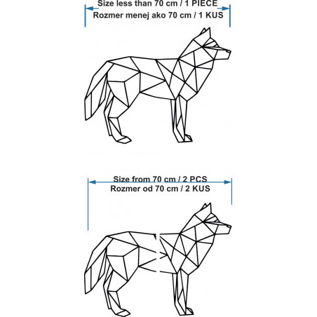 Pictură murală geometrică cu lup - ANI