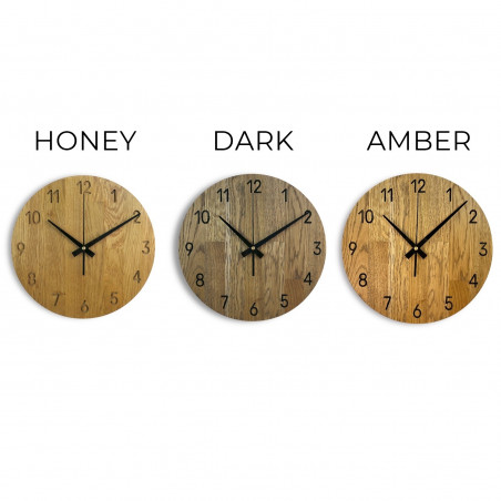Ceas de perete din stejar, design minimalist modern, funcționare silențioasă Ceas de perete din stejar, design minimalist modern, funcționare silențioasă