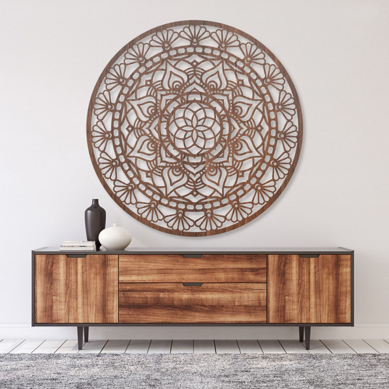 Mandala din lemn a păcii - Simbol decorativ al echilibrului I SENTOP