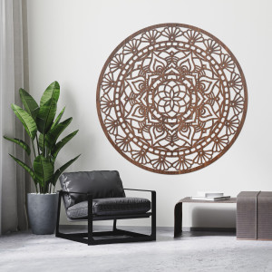 Mandala din lemn - Floare de viață 2