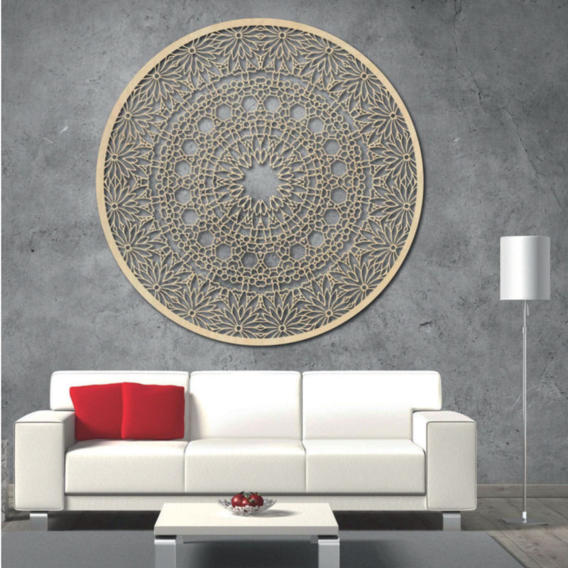 Mandala din lemn pe perete - Poet