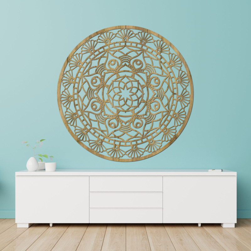 Mandala modernă sculptată, floarea vieții - ZIBEZI