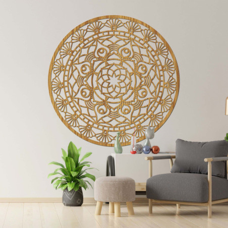 Mandala modernă sculptată, floarea vieții - ZIBEZI