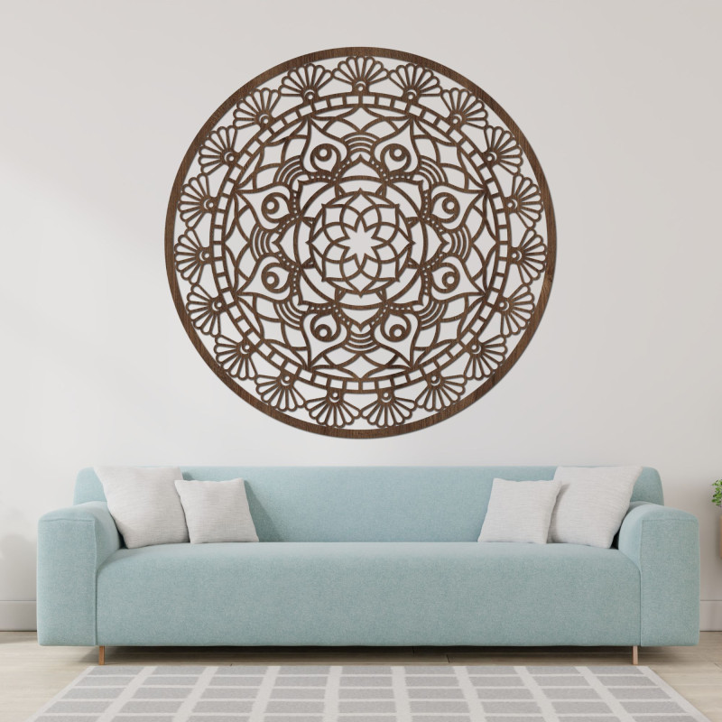 Mandala modernă sculptată, floarea vieții - ZIBEZI