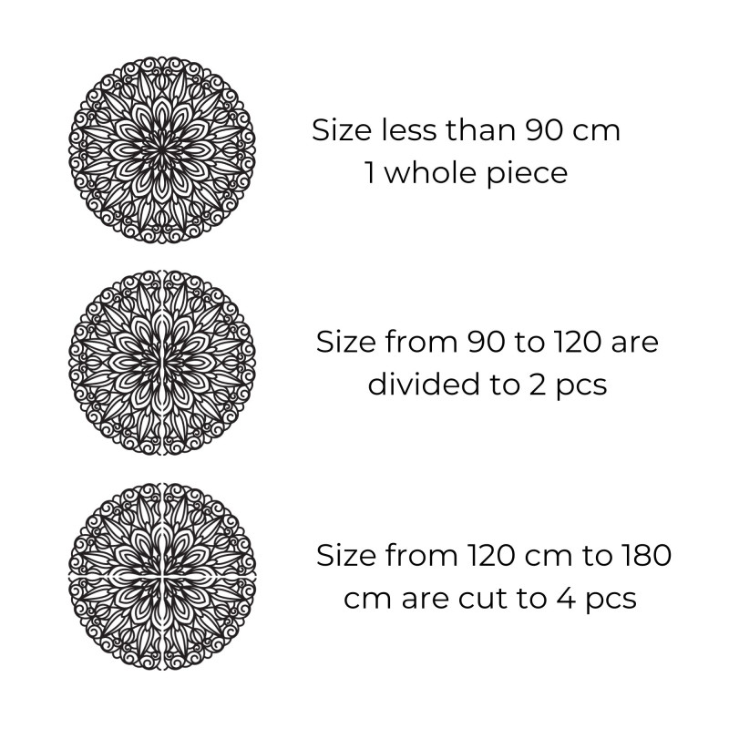 Mandala sculptată din lemn pentru perete,...