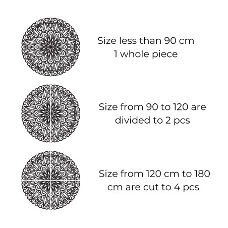 Mandala sculptată în lemn pe perete, floarea timpului - ORIN