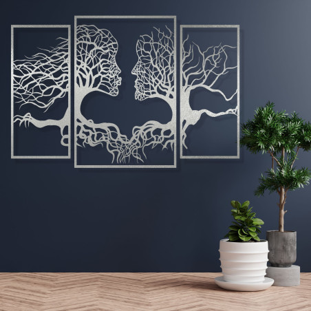 Imagine de perete din lemn Femeie și bărbat - HEART