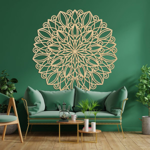 Mandala din lemn pe perete, floare dansatoare | ORPEROF