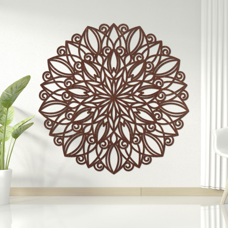 Mandala din lemn pe perete, floare dansatoare | ORPEROF