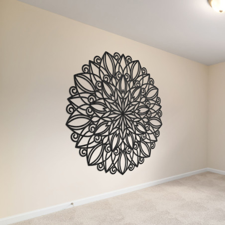 Mandala din lemn pe perete, floare dansatoare | ORPEROF