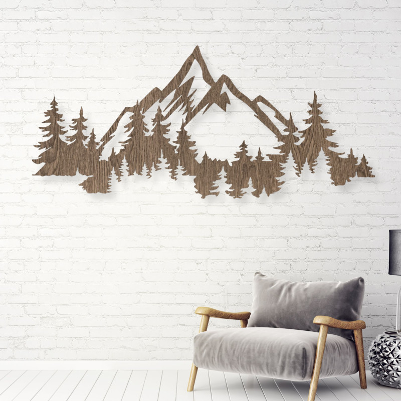 Decorațiuni din lemn din munți și păduri, decorațiuni murale